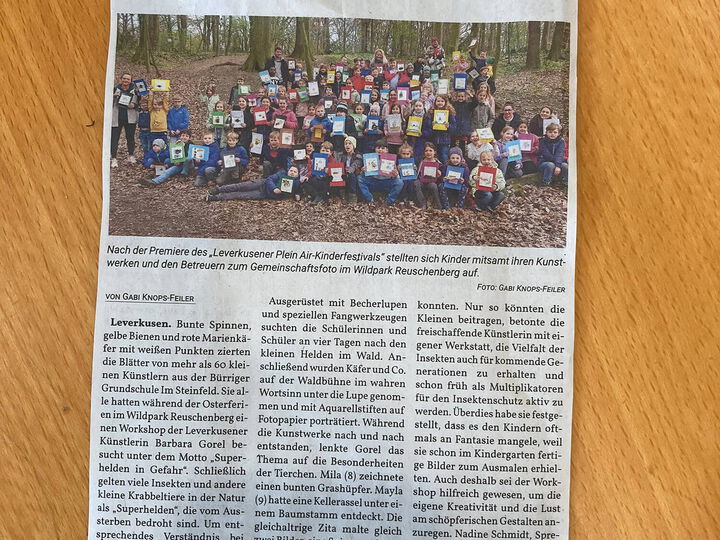 Foto des Zeitungsartikels aus den Lokalen Informationen